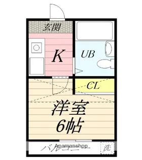 ALBA小田原四番館【102号室】の間取り