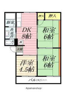ルーセントハイツ桜ヶ丘B【2階】の間取り