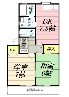 グランデール湘南【1階】の間取り