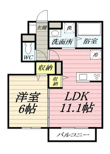 TーHAWK【102号室】の間取り