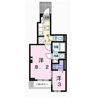 アミーゴⅡ【1階】の間取り