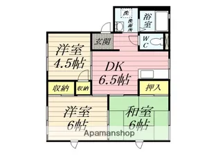コーポ中沼Ⅱ【1階】の間取り
