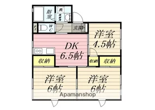 コーポ中沼Ⅱ【1階】の間取り