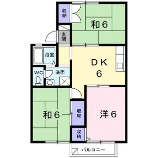 シャトレ湯川A【2階】の間取り