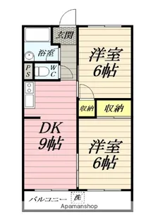 大雄山マンション【2階】の間取り