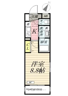 グレイスフラット【1階】の間取り