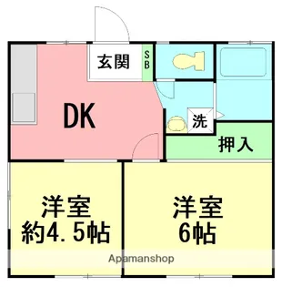ハイツ湘南台【2階】の間取り