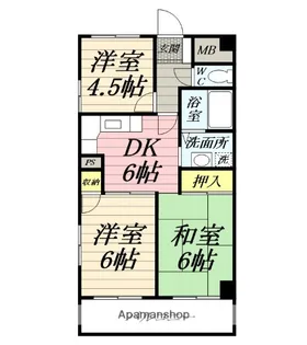 大川マンション【5階】の間取り