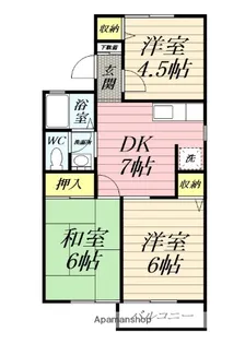 シンセイレジデンス湘南仲町【2階】の間取り