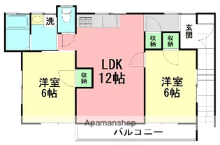 大曾根貸家【2階】の間取り