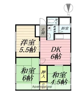 第2南ニューハイツ【202号室】の間取り