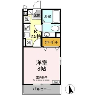 プランドール AB【2階】の間取り