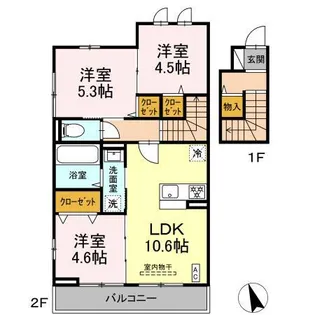 エクラン ウルー湘南S【2階】の間取り