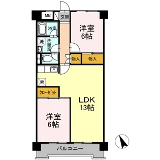 シティハイツオーキッド【5階】の間取り