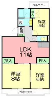 サンパレス湘南Ⅲ【1階】の間取り