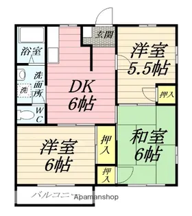 コーポ岡部A棟【2階】の間取り