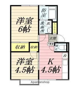 サニーテラス鴨宮【202号室】の間取り