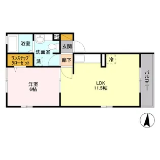 ヴェリナ旭町【3階】の間取り