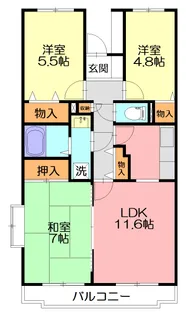 BELLEVUE参番館【2階】の間取り