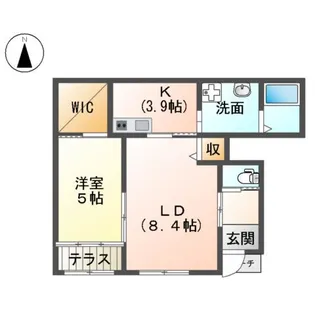 フロレアート大磯【1階】の間取り