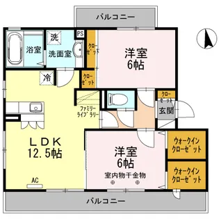 ユニヴェール A【3階】の間取り