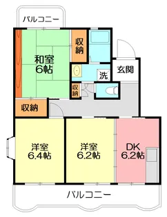 ラ・ポール田中【3階】の間取り