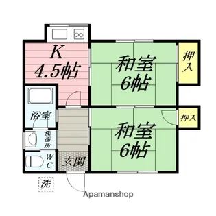 飯山アパート【2階】の間取り