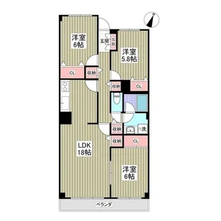 モンメール大磯【2階】の間取り