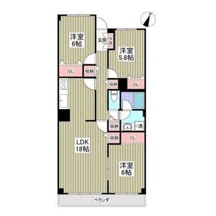 モンメール大磯【2階】の間取り