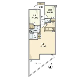 プラウド南林間【7階】の間取り