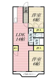 ボヌール秦野Ⅱ【2階】の間取り