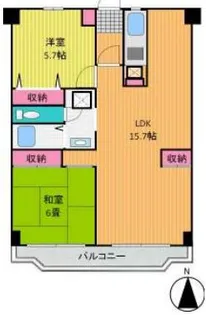 ボヌール秦野Ⅱ【2階】の間取り