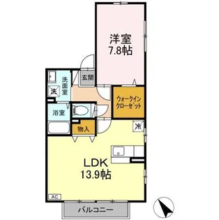 クレール秋桜【2階】の間取り