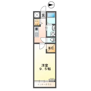 厚木市旭町アパート【1階】の間取り
