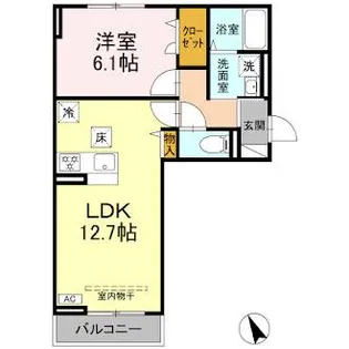 プランドール・さくら【1階】の間取り