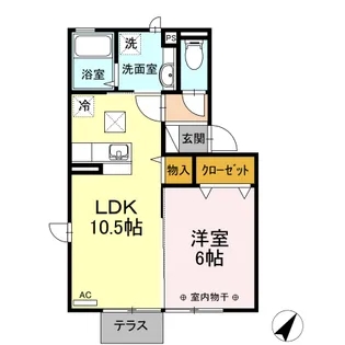 ガーラ南林間【1階】の間取り