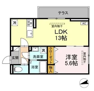 アンソレイユ宮ノ上【1階】の間取り