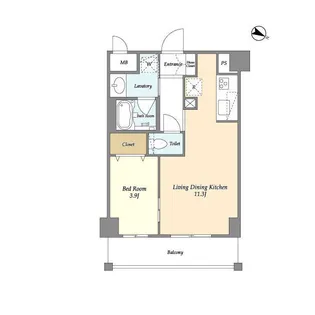 CASSIA藤沢本町【3階】の間取り