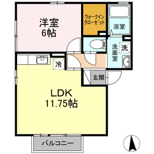 メゾンパークス【2階】の間取り