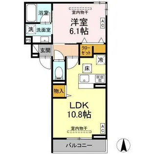 パラディーゾ湘南【1階】の間取り