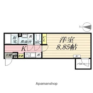 カインドネス愛甲石田WEST【2階】の間取り