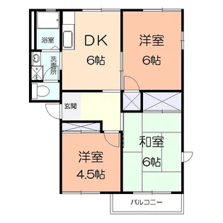 鈴木ハイツB【2階】の間取り