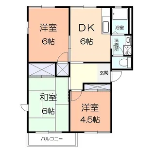 鈴木ハイツB【2階】の間取り
