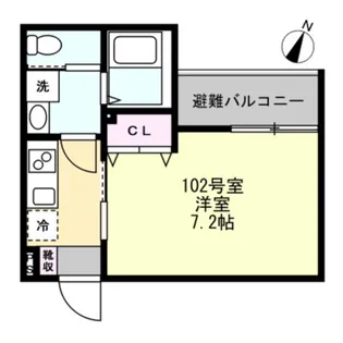 ベイルームコート辻堂【1階】の間取り