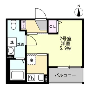 ベイルーム東本厚木【1階】の間取り