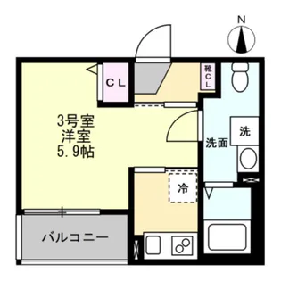 ベイルーム東本厚木【3階】の間取り