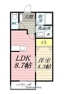 サンフォレスト入生田第三棟【1階】の間取り