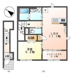(仮称)大磯町大磯アパート【2階】の間取り