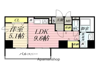 レジデンス湘南平塚【5階】の間取り