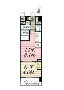 湘南辻堂駅前マンション【2階】の間取り